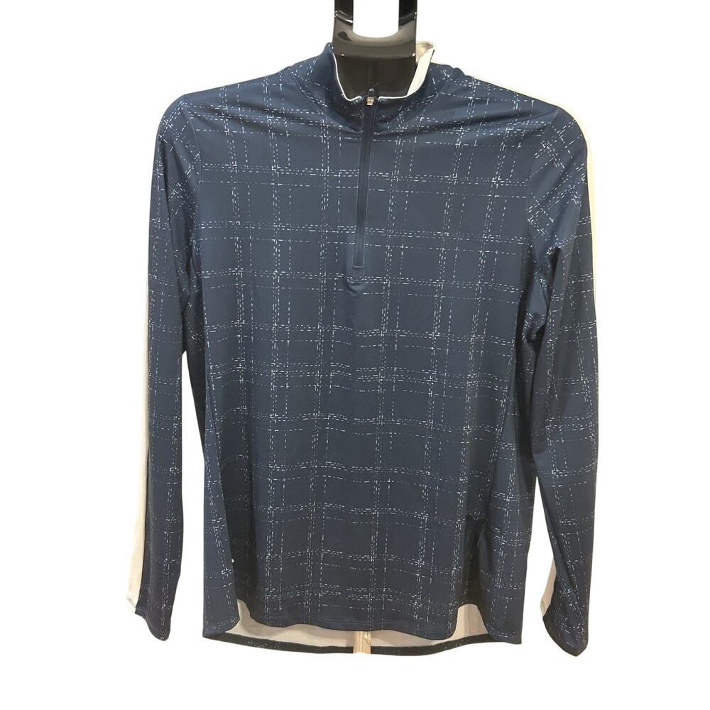 NWT Adidas PrimeGreen 1/4 Zip Navy Sweater Men's size L UPF 50